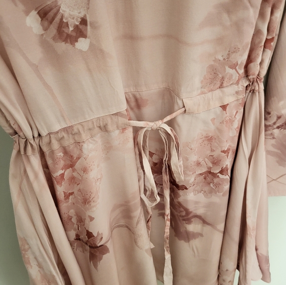 All Saints Cassandra Ume Petal Pink Dress Long Sleeve Size 4 - Picture 9 of 16